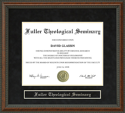 Fuller Theological Seminary Diploma Frame: Wordyisms
