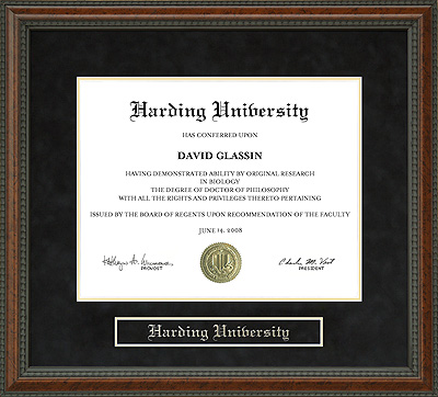 Harding University (HU) Diploma Frame: Wordyisms