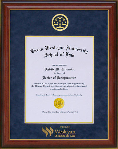 Texas Wesleyan Designer Law Frame: Wordyisms