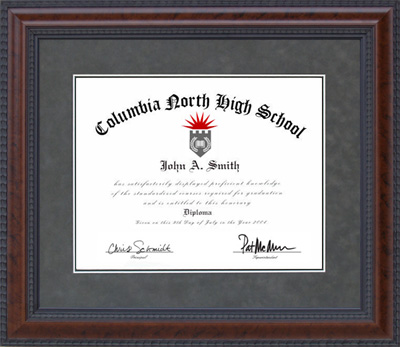 Burl Hardwood Diploma Frame