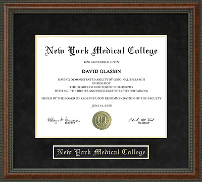 New York Medical College (NYMC) Diploma Frame: Wordyisms