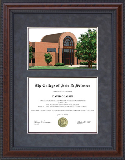 Tarleton State University Diploma Frame with Campus Lithograph: Wordyisms