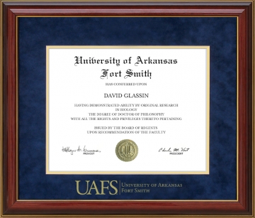 UAFS Diploma Frame with Ultrasuede Matting