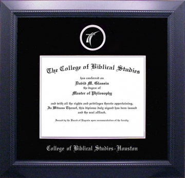 College of Biblical Studies Diploma Frame with Black Suede Mat