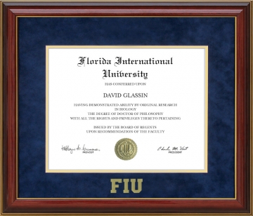 Florida International University Diploma Frame with UltraSuede Matting