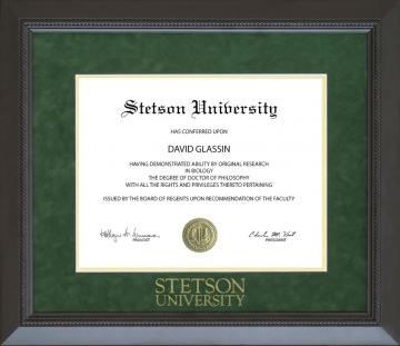 Stetson University Diploma Frame