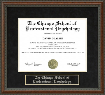 The Chicago School of Professional Psychology Diploma Frame