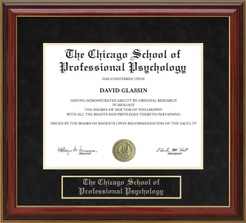 The Chicago School of Professional Psychology Mahogany Diploma Frame