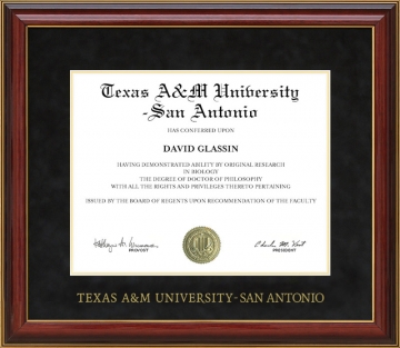 Texas A&M - San Antonio Diploma Frame with Embossed Logo