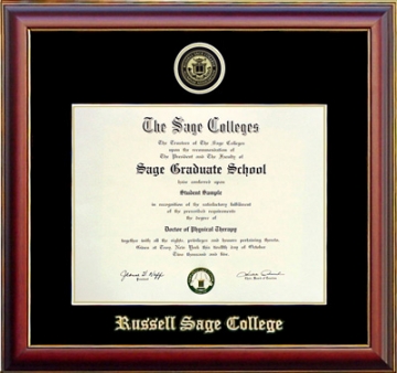 Russell Sage College Diploma Frame in Carbon Black Suede