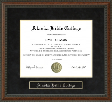 Alaska Bible College (ABC) Diploma Frame