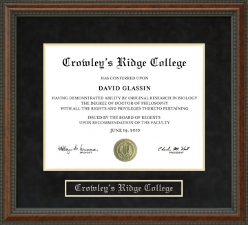 Crowley's Ridge College Diploma Frame