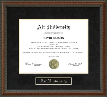 Air University Diploma Frame