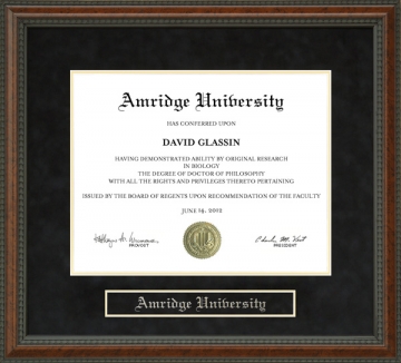 Amridge University Diploma Frame