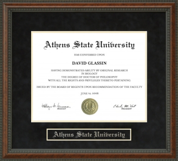 Athens State University Diploma Frame