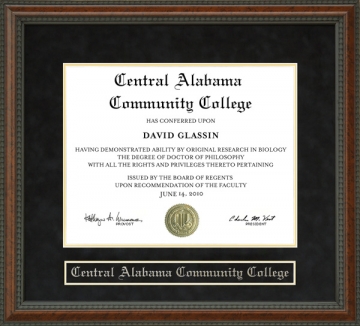 Central Alabama Community College (CACC) Diploma Frame