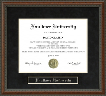 Faulkner University Diploma Frame