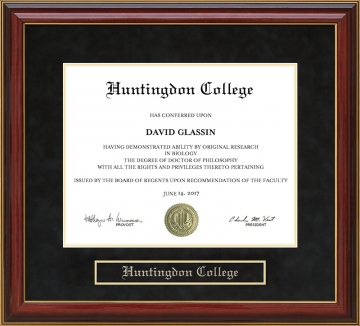 Huntingdon College Mahogany Diploma Frame