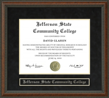 Jefferson State Community College (JSCC) Diploma Frame