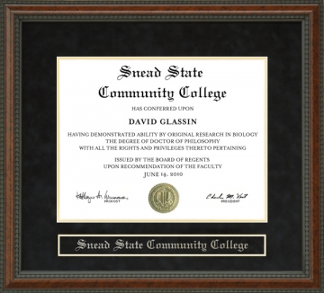 Snead State Community College Diploma Frame