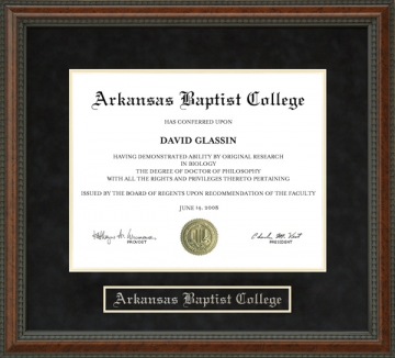 Arkansas Baptist College Diploma Frame