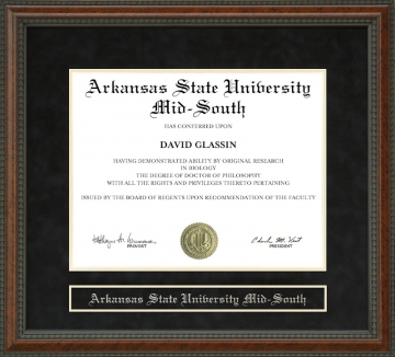 Arkansas State University Mid-South Diploma Frame