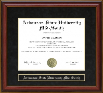 Arkansas State University Mid-South Mahogany Diploma Frame