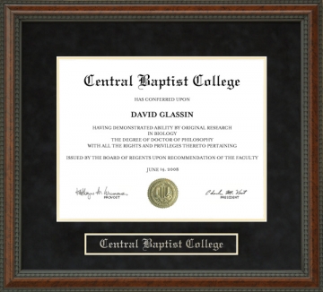 Central Baptist College (CBC) Diploma Frame