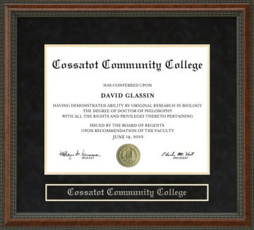 Cossatot Community College Diploma Frame