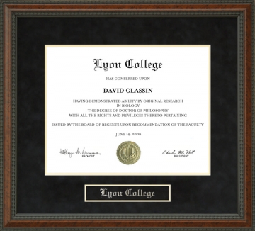 Lyon College Diploma Frame