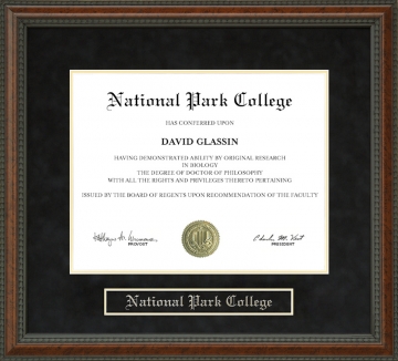 National Park College Diploma Frame