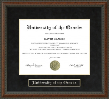 University of the Ozarks Diploma Frame