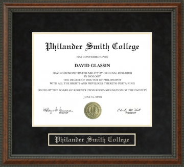 Philander Smith College Diploma Frame