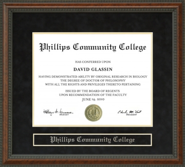 Phillips Community College Diploma Frame