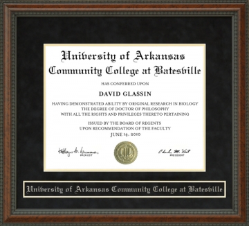 University of Arkansas Community College at Batesville (UACCB) Diploma Frame