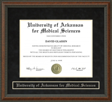 University of Arkansas for Medical Sciences (UAMS) Diploma Frame