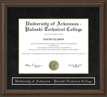 University of Arkansas - Pulaski Technical College Diploma Frame