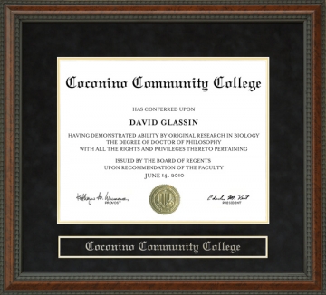 Coconino Community College Diploma Frame