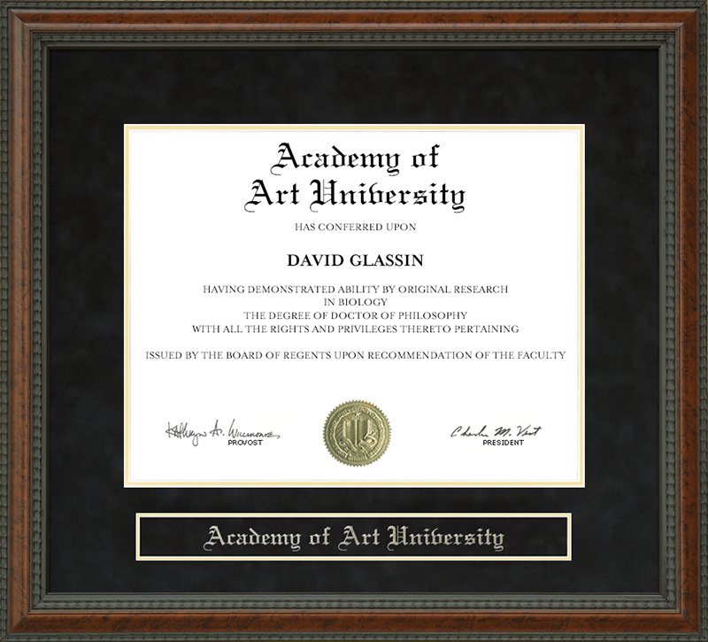 Academy of Art University Diploma Frame by Wordyisms