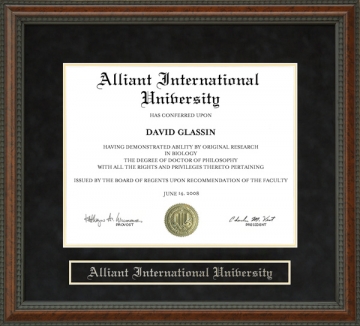 Alliant International University (AIU) Diploma Frame