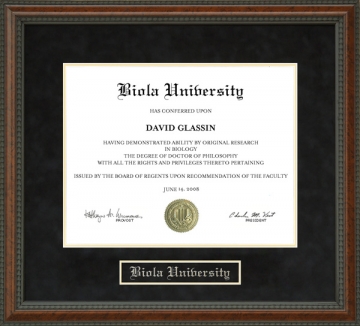 Biola University Diploma Frame