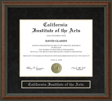 California Institute of the Arts (CalArts) Diploma Frame