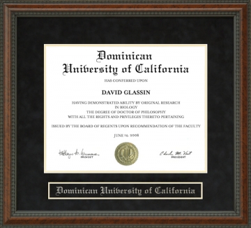 Dominican University of California Diploma Frame