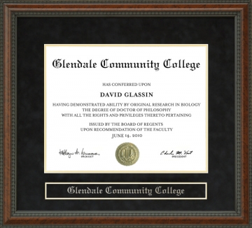 Glendale Community College Diploma Frame