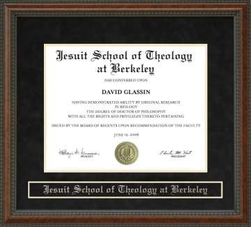 Jesuit School of Theology at Berkeley (JSTB) Diploma Frame