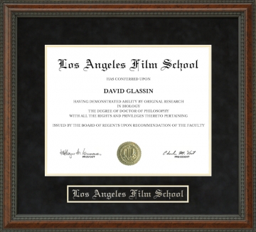 Los Angeles Film School Diploma Frame