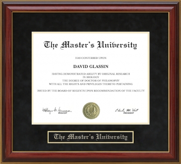 The Master's University Mahogany Diploma Frame