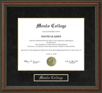 Menlo College Diploma Frame