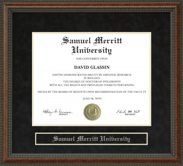 Samuel Merritt University Diploma Frame