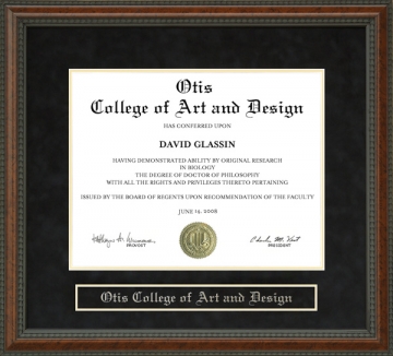 Otis College of Art and Design Diploma Frame